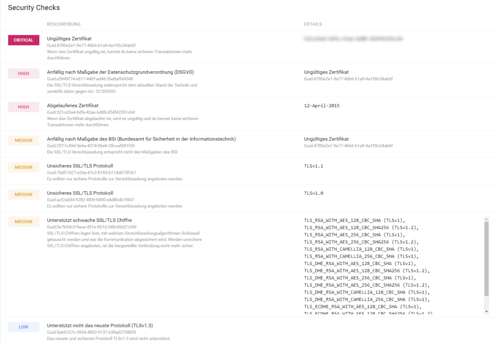 SSL/TLS Security Checks