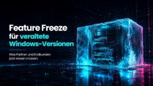 Eingefrorener Server im Rechenzentrum symbolisiert den Feature Freeze des Pulsar Agent für veraltete Windows-Betriebssysteme