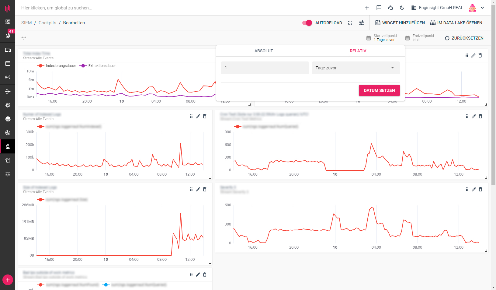 SIEM-Cockpit in Enginsight All-in-one Cybersecurity