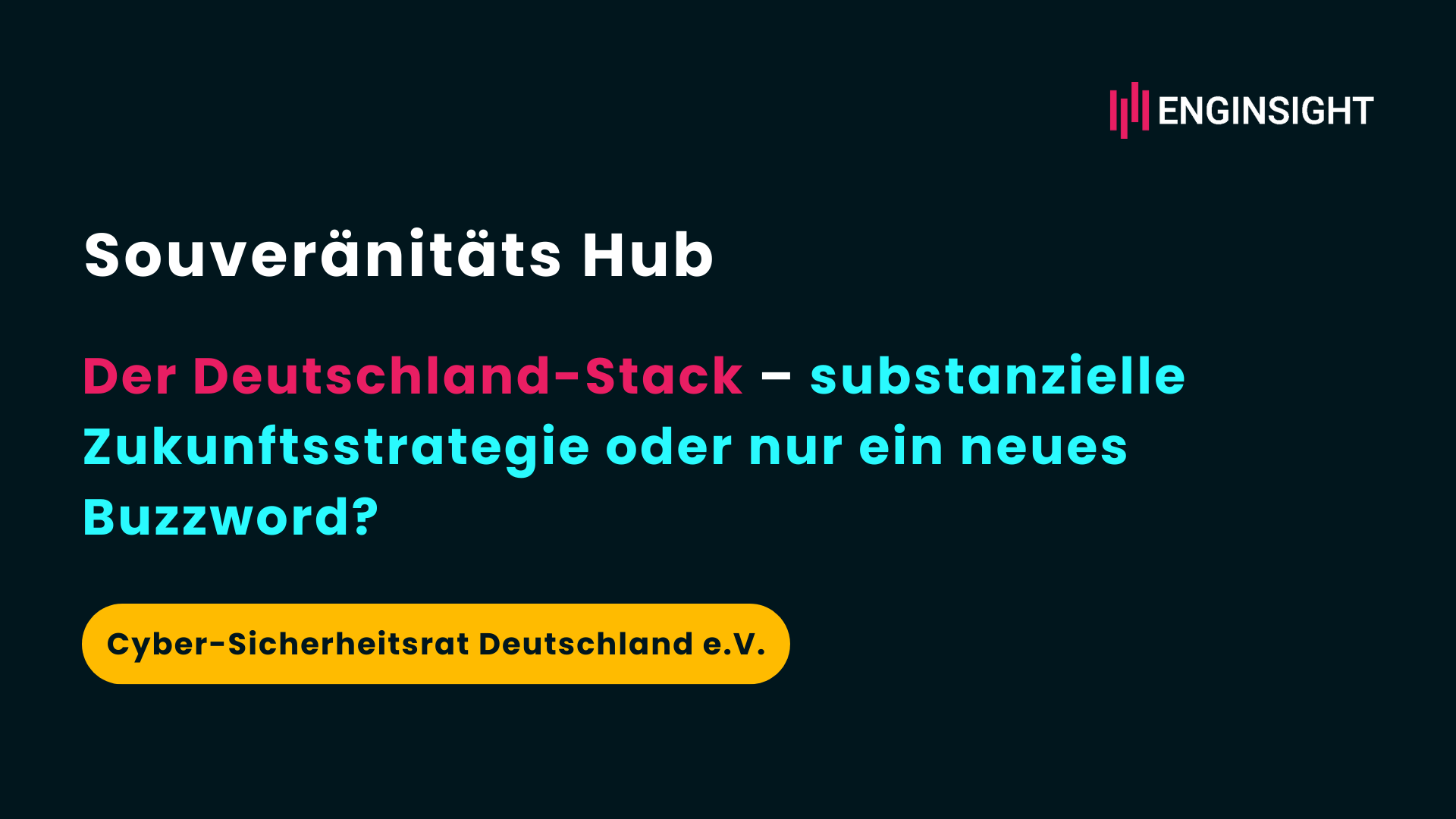Souveränitäts Hub | Der Deutschland-Stack – substanzielle Zukunftsstrategie oder nur ein neues Buzzword